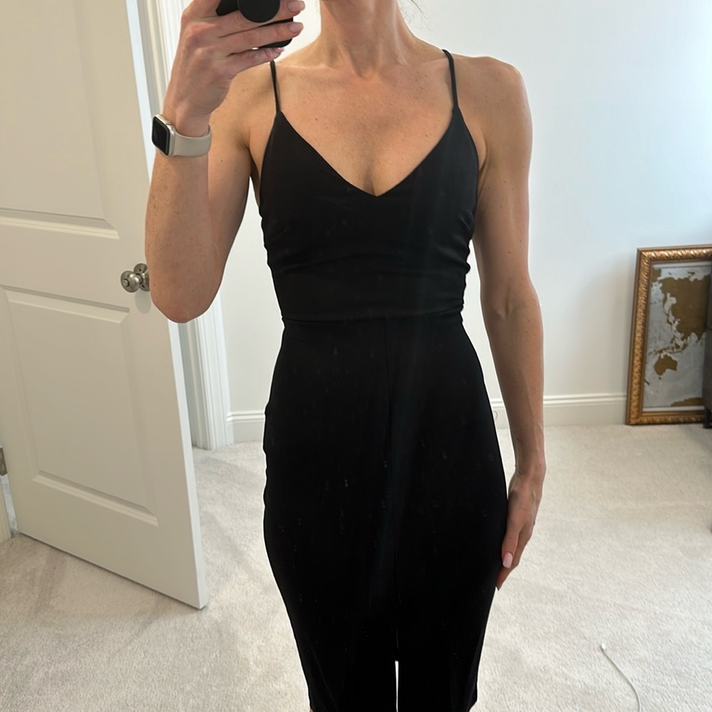 Black aqua dress from Bloomingdale’s